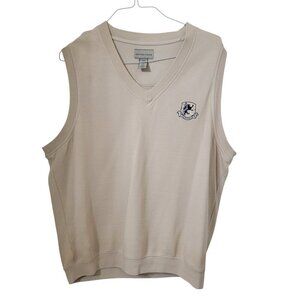 Cutter & Buck Heritage Size M Creamy Beige Vest, Excellent Used Condition
